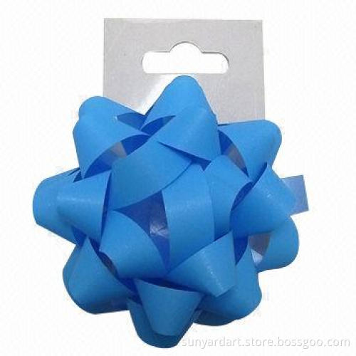 Matte Ribbon Star Bow, Measures 10mm x 6cm x 18loops